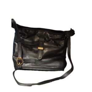 Jacqueline Ferrar Black Leather Purse - vintage 80's